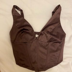 Glassons V-Neck Satin Corset